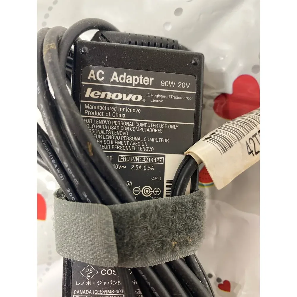 Lenovo OEM Genuine AC Adaptor 90W 20V Black 42T4426 Charger Works